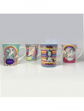 Unicorn Print Mug Cup Set (4ps)